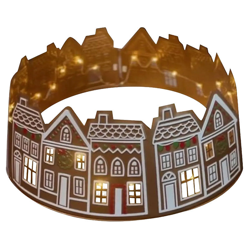 LED Gingerbread Christmas Tree Collar - Korvel