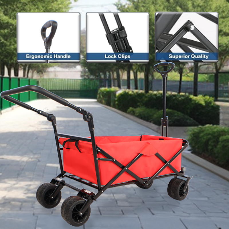 Utility Park Garden Cart Tool Customized Color Folding Camping Trolley Outdoor Picnic Beach Wagon - Korvel