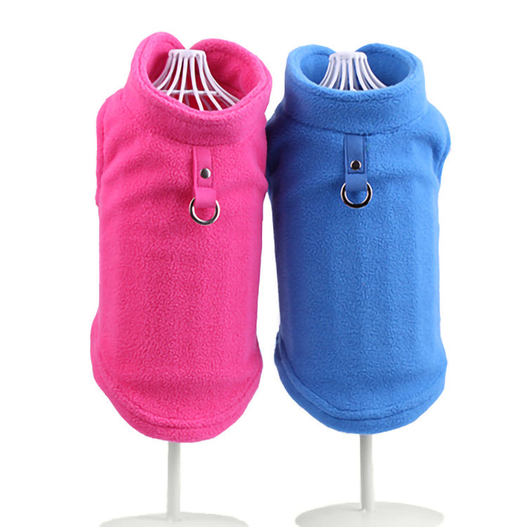 Dog clothing thickened solid color fleece pet dog supplies - Korvel