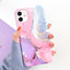 Coque de téléphone en marbre crack mat de luxe pour modèles d'iPhone
