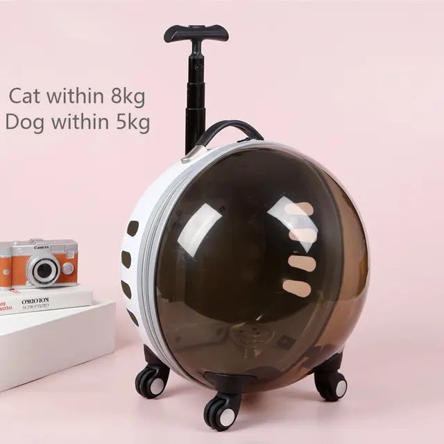 Chariot de Voyage pour Animaux de Compagnie Premium - Élégant et Fonctionnel