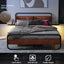 King Size Metal Bed Frame with Upholstered Headboard