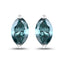 Boucles d'oreilles en diamant bleu véritable de 0,69 carat en or blanc 14K
