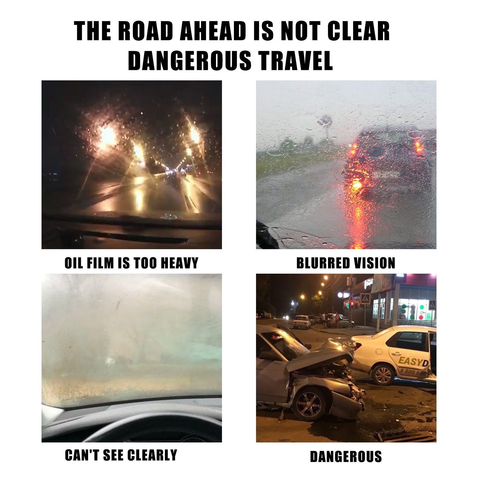 Car Glass Oil Film Remover, Rain Mist Smeary Clean Car Windscreen Cleaner - Korvel