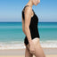 Maillot de bain une pièce Paw Path - Noir et Blanc