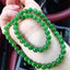Hetian Biyu necklace, spinach green jade necklace, round bead style, Taiwan green jade necklace - Korvel