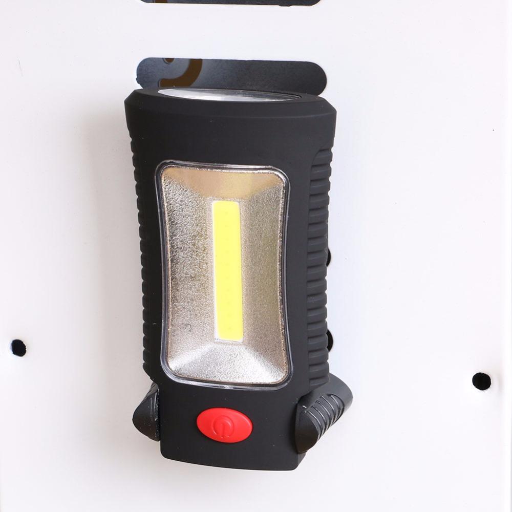 2-Modes COB LED Magnetic Working Folding Hook Hanging Lamp Torch Linternas  Flashlight Handy Lighting Use 3x AAA - Korvel