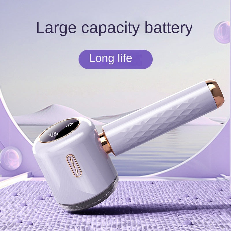Fuzz Trimmer with Digital Display for Home Use, Rechargeable Sweater Defuzzer and Hair Remover 2-in-1 - Korvel