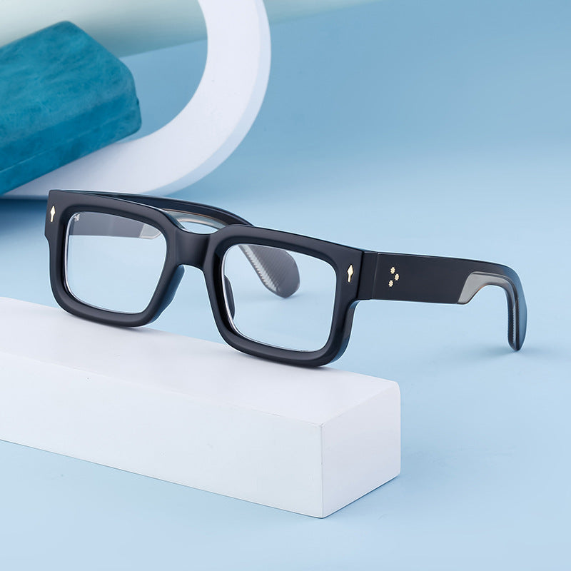 Fashionable boxy sunglasses for men with a simple frame that can be paired with nearsighted glasses - Korvel