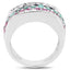 4.28 Carat Multi Stone .925 Sterling Silver Engagement Ring