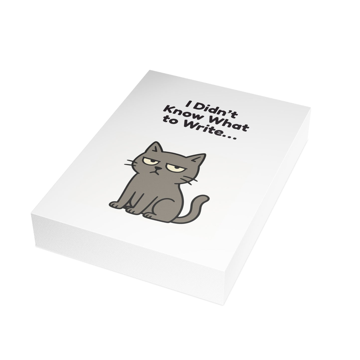 Tarjeta de saludo de gato divertido con teclado – Perfecta para cualquier ocasión