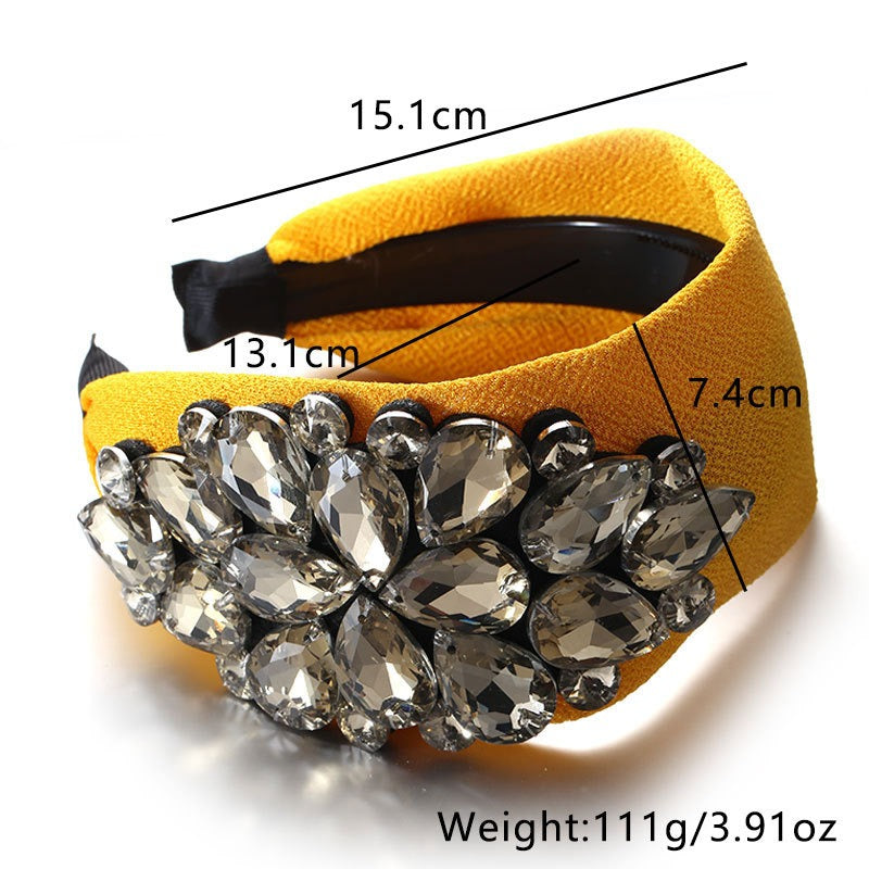 Elegant Solid Color Diamond Inlaid Anti-Slip Headband
