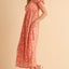 Vestido Midi Floral Elegante con Espalda Descubierta para Mujeres