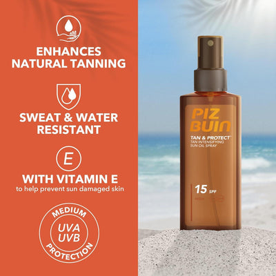 Piz Buin Tan & Protect Sun Oil Spray SPF15 - 150ml
