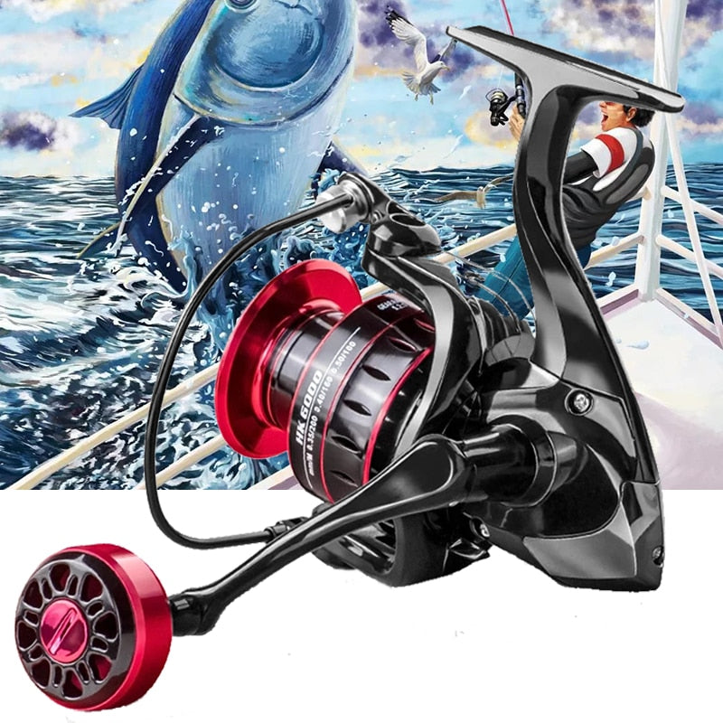 New Fishing Reels 1000-7000 Metal Spool 8kg Drag Power 5.2:1 Gear Ratio Spinning Reel Carp Fishing Reels For Saltwater Sea - Korvel