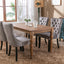 Modern high-end plush solid wood velvet cushioned dining chair with wooden leg nail head decoration, two piece set in gray - Korvel