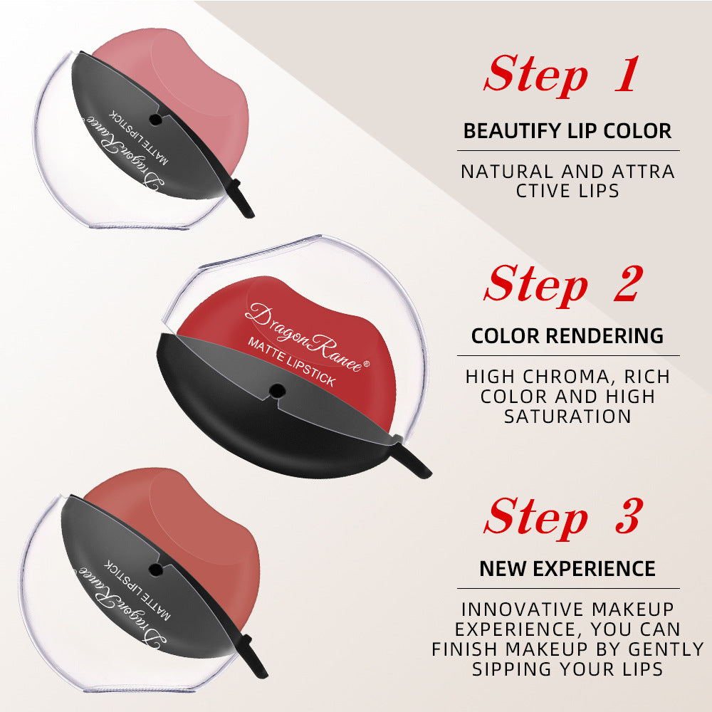 Sip Into Makeup Lazy Lip Lipstick Lipstick Is Not Easy To Fade Matte Makeup Effect Matte Lipstick Big Red Lipstick - Korvel