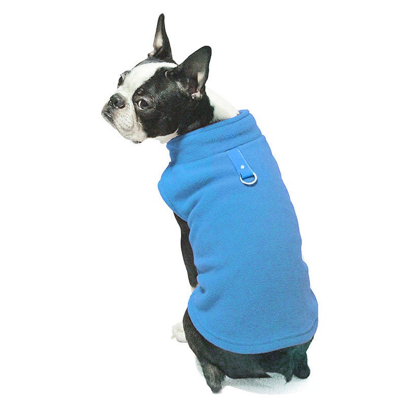 Dog clothing thickened solid color fleece pet dog supplies - Korvel