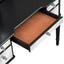 GO 43" Dressing Table Set with Mirrored Drawers and Stool, Tri-fold Mirror, Makeup Vanity Set for Bedroom, Black - Korvel