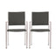 Cape Coral Outdoor Wicker Dining Chairs - 2-Pcs Set, Grey