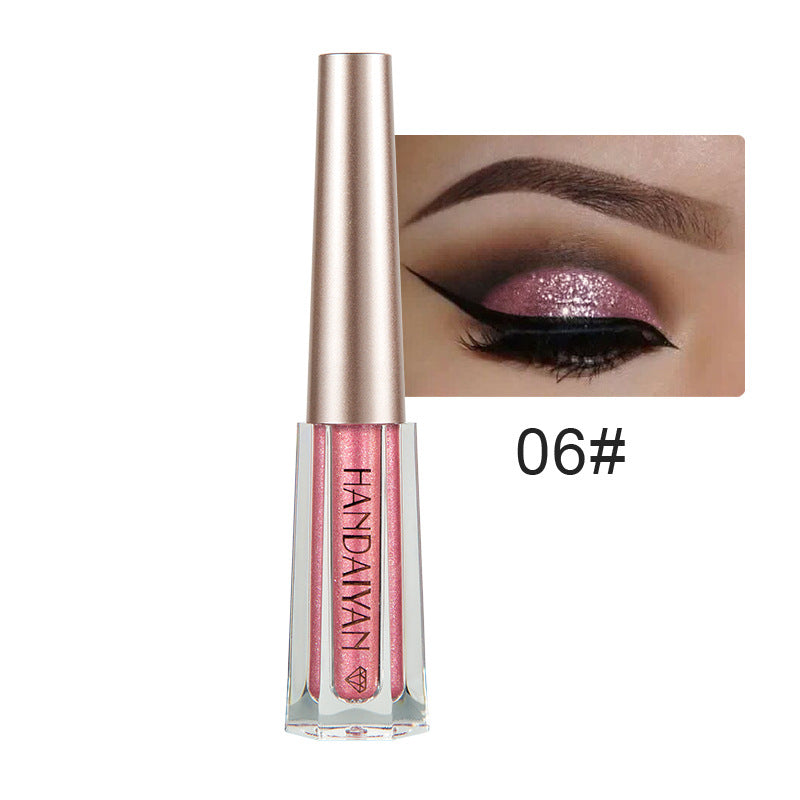 HANDAIYAN Diamond Pearl Liquid Eye Shadow 12 Colors Shining Bright Eye Shadow Liquid - Korvel