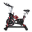 Indoor Exercise Bike Cycling Bike with Comfortable Seat Cushion Black+Red - Korvel