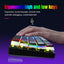 HXSJ new 61 key wired mechanical keyboard, blue axis pudding keycap, color backlit game, office and home use - Korvel