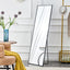 Aluminum alloy metal frame wall mounted full-length mirror black 65 * 23“ - Korvel