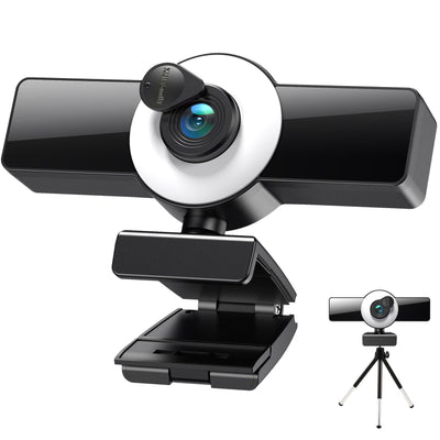 4K High-Definition USB Webcam with Autofocus and Fill Light