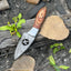 Premium 8" Damascus Steel Skinner Knife with Pakkawood Handle & Leather Sheath - Korvel
