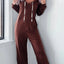 Full Size Drawstring Long Sleeve Jumpsuit - Korvel