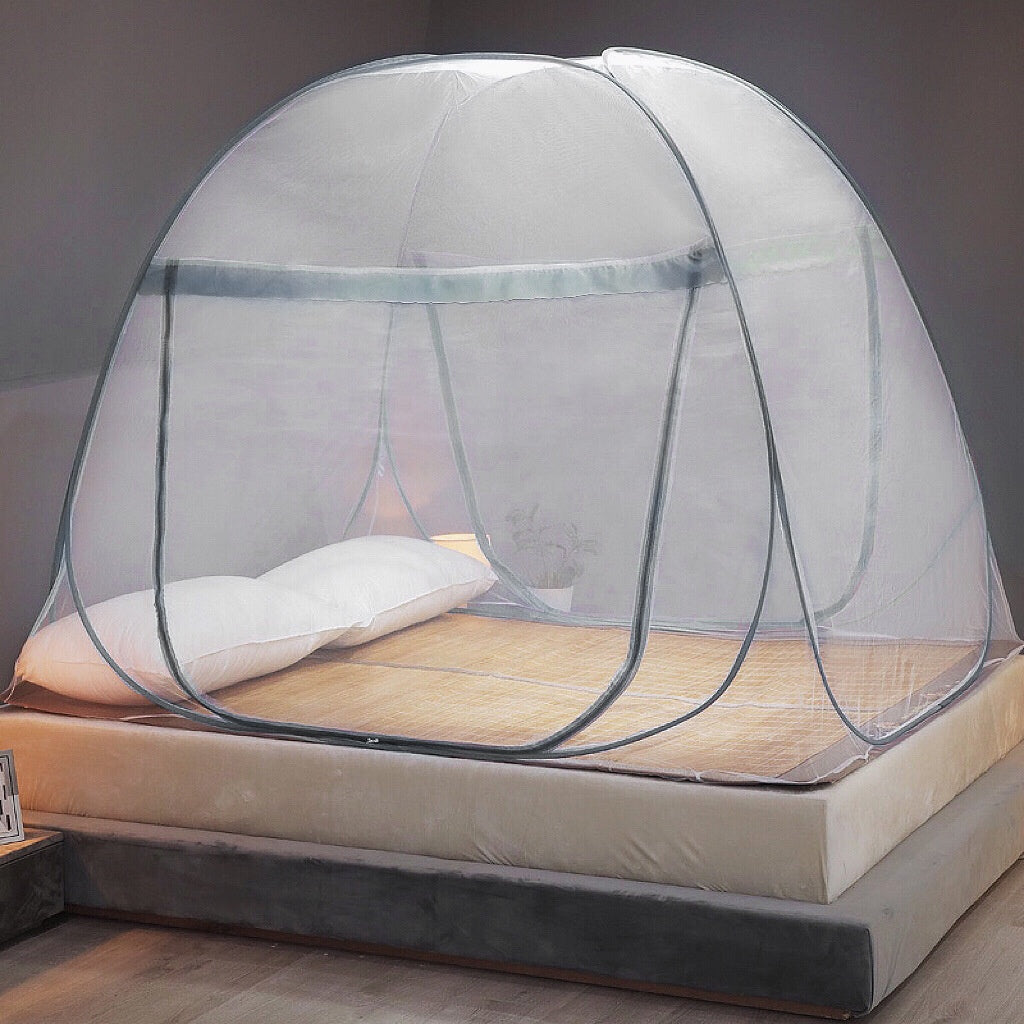 Mongolian bag mosquito net installation-free steel wire bottomless folding single-door magic mosquito net Mosquito net - Korvel
