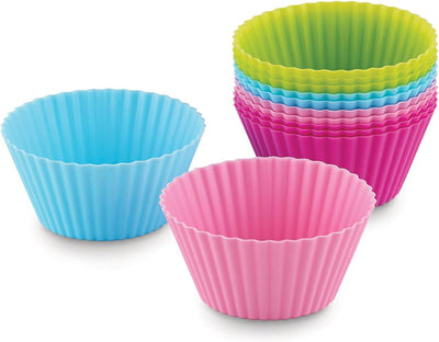 Fox Run Assorted Colors Silicone Baking Cups - Set of 12