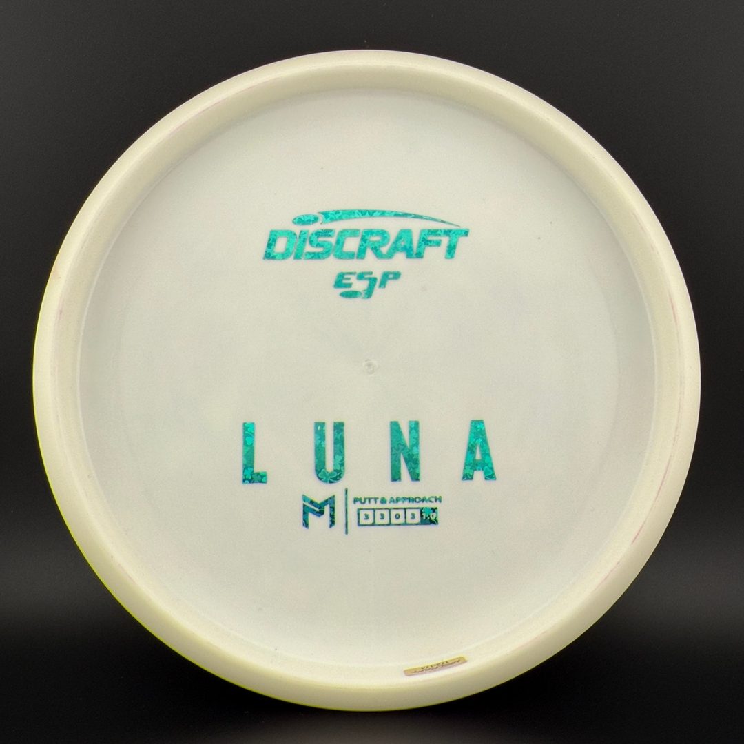 White ESP Luna - Putter de Disc Golf Teinté Greazy