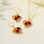 Creative Love Rose Heart Pendant Necklace For Women Exquisite Zircon Forever Necklace Romantic Valentines Day Jewelry - Korvel