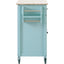 Mint Green Kitchen Island Cart with 4 Doors and Drawers
