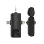 3 In 1 Wireless Lavalier Microphone Plug And Play Intelligent Noise Reduction Mini Mic For iPhone Android Live Broadcast - Korvel