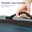 Hardshell Luggage Sets 3 Pcs Spinner Suitcase with TSA Lock Lightweight 20''24''28'' Navy + ABS - Korvel