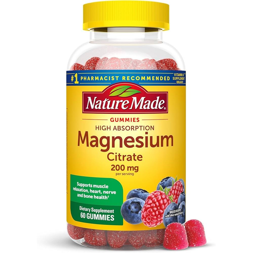 Citrato de Magnesio 200 mg – Fórmula de Absorción Premium, 60 Tabletas