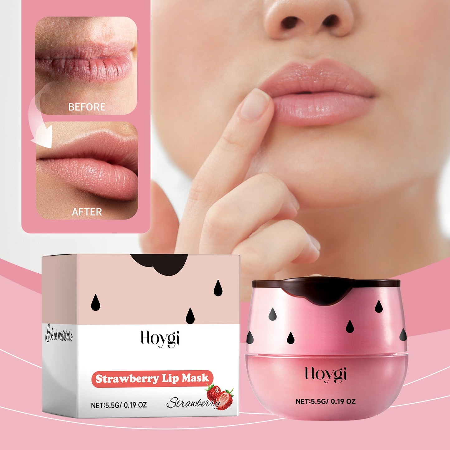 Premium Strawberry Lip Mask for Soft, Hydrated Lips