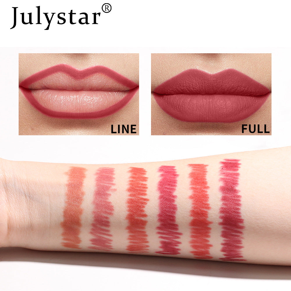 Waterproof Lipstick Lips Pink Matte Solid Lipliner - Korvel