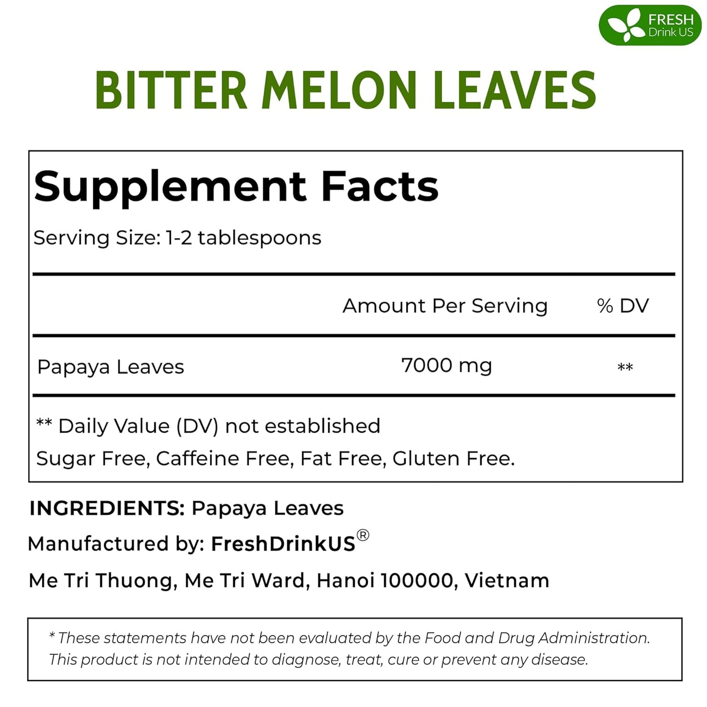 Premium Papaya Dried Leaves Herbal Tea - Caffeine-Free & Vegan