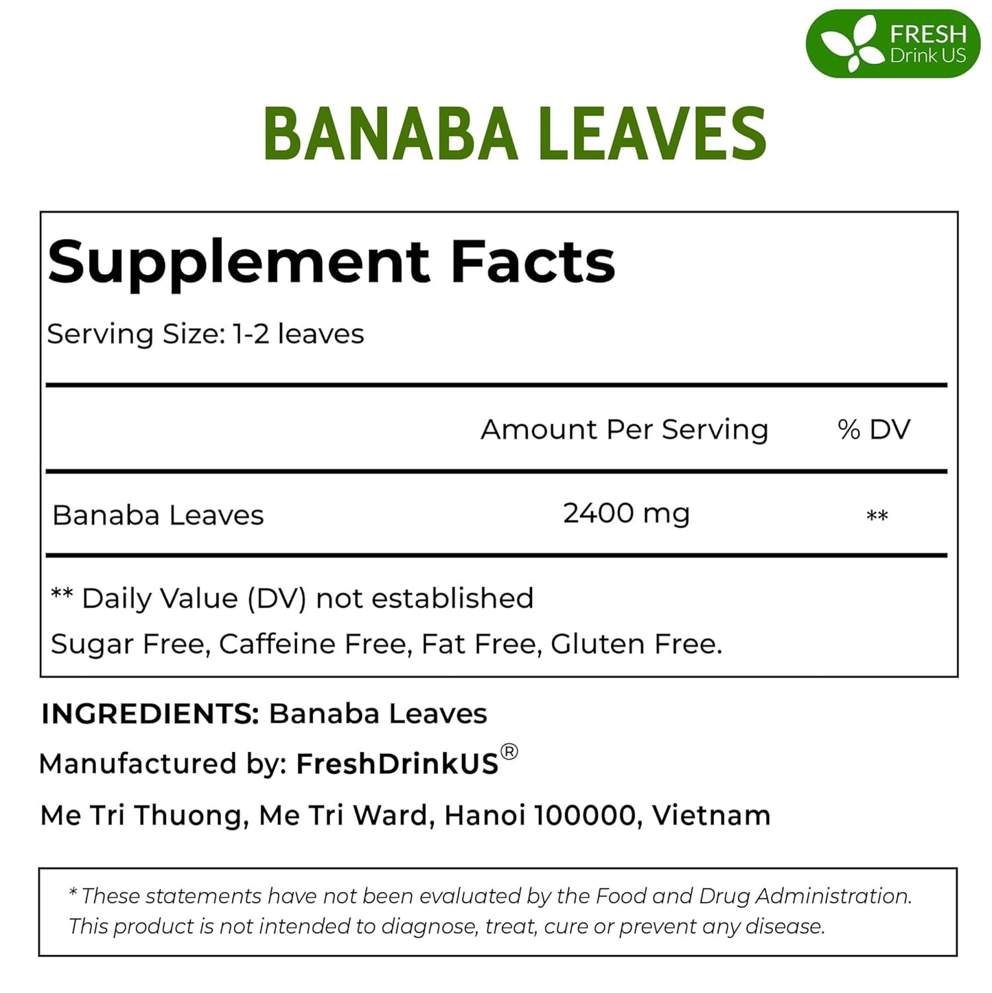 Premium Banaba Dried Leaves - Korvel