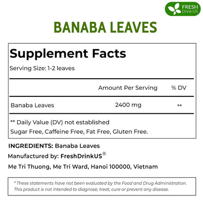 Premium Banaba Dried Leaves - Korvel