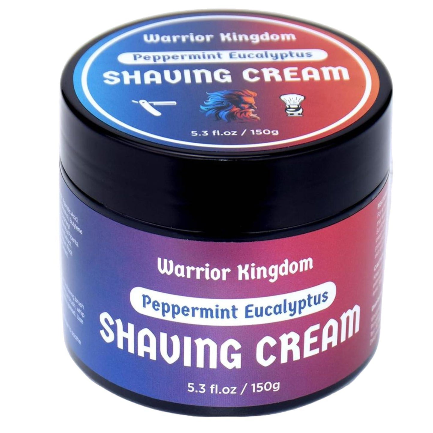 Crème à raser de luxe WhollyKaw Warrior Kingdom - Menthe Eucalyptus