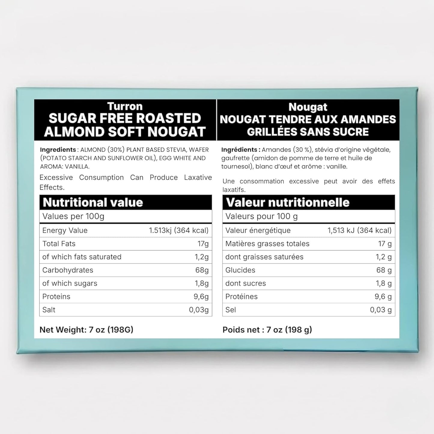 Nougat aux Amandes Sans Sucre Andy Anand - 36 Friandises de Taille Bouchée