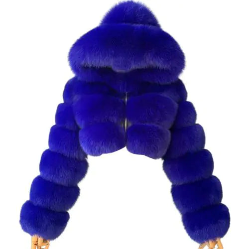 Luxe Faux Fur Cropped Coat for Women