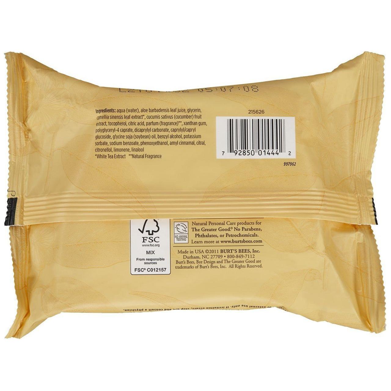 Burt's Bees Facial Cleansing Towelettes with White Tea Extract - 2 Pack