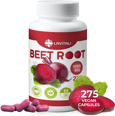 Beet Root Extract Capsules No Gluten, No Sugar, Vegan Capsules, High Concentrated Herbal Beet Root Extract. - Korvel