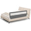 71 Inch Extra Long Swing Down Bed Guardrail - Gray